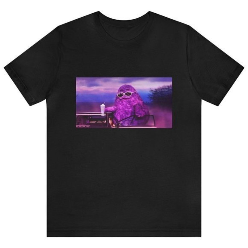 Grimace Birthday Shake Funny Meme Graphic Party T-Shirt